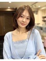 ハピネス クローバー 八木店(Happiness CLOVER)&nbsp;レイヤーボブ　髪質改善　ベージュカラー