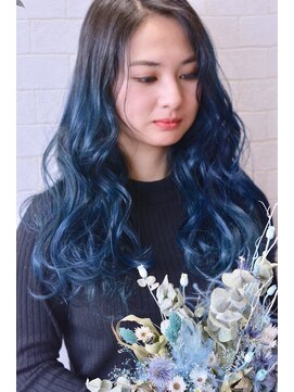 ドットスリー(・・・) 『髪質改善』acrylic color×blue