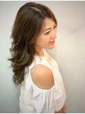 イメチェンに！分け方で表情が変わる！伸びてもなじむハイライト