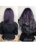ディープアメジスト#シールエクステ#かきあげロング#丸型#銀座