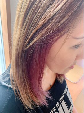リミックスヘア(REMIX HAIR) earring color × purple pink