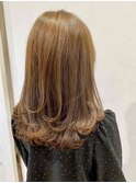 外ハネ くびれヘア ミディアム 簡単 伸ばしかけ 20代 30代 登戸