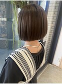ナチュラルボブ×明るい白髪染め×白髪ぼかし×30代40代50代