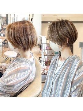 バンプ ギンザ(BUMP GINZA) 《30代40代》白髪ぼかしハイライト×前下がりボブ【イケダ】