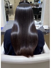 波巻き髪質改善日本髪フレンチセピアアッシュゆる巻きロング暗髪