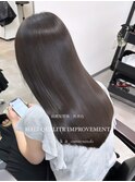 イエベ春　髪質改善ストレート　モーブカラー