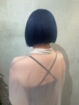 ロンドエニカ 大宮(Lond enika)&nbsp;ケアブリーチでネイビーブルーボブ　大宮