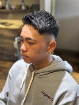 エクファフォーメン(EX-FA FOR MEN)&nbsp;スキンフェード /アッシュブラック/カルマパーマ/ベリーショート