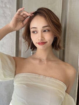 プール(POOL) 【TAISEI】ハイトーンベージュカラー+小顔ボブカット