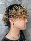 メンズマッシュ波巻きスパイラルパーマ