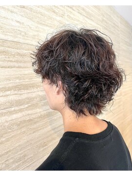 ヘアー スニップ(hair snip) ミディアムウルフ風スパイラルパーマ【上桂/桂】