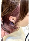 インナーカラーピンクベージュ