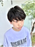 スクールカット/ナチュラルパーマ/by釼持竜也