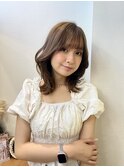 くびれヘア/顔周り/韓国/レイヤーカット/黒髪/ミディアム北千住