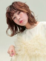 ミリー 梅田店(milly)&nbsp;オレンジブラウン×外ハネウェーブ