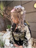 立川成人式盛り髪【立川盛り髪】【キティちゃんヘア】