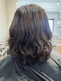 フルハウス 福田店(Full House)&nbsp;ロブパーマ×コスメパーマ 半乾きでムースで楽々ヘアセット