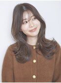 こっくりショコラブラウン外ハネくびれミディ秋ヘア北区赤羽