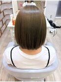 内巻きボブスタイル♪オリーブベージュカラー♪
