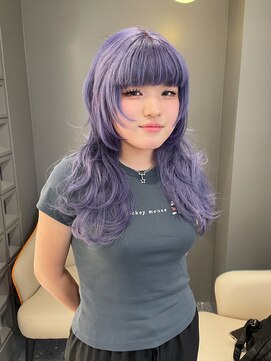 ノル 栄矢場町(nol) ラベンダーカラー　ロングレイヤー