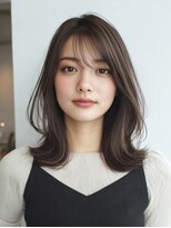 ハーツ 青山表参道店(Heart's)&nbsp;白髪ぼかし脱白髪染め似合わせミディアムレイヤー40代50代60代