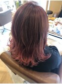 ピンクモーブグラデーション
