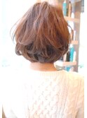 【30代40代50代】トップふんわりカールボブ　ひし形ボブ
