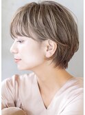 【roijir 表参道】 丸みショート×グレージュカラー