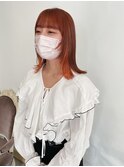 【pupula勝田】インナーカラー/オレンジ/フェイスレイヤー