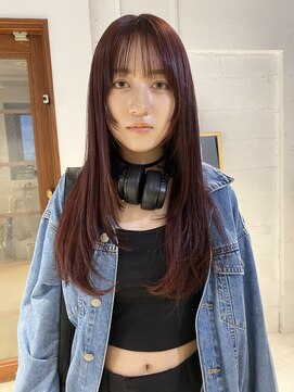 コフィー バイ メルト 吉祥寺(cofy by melt) 【中澤彩乃】ダブルカラーパープルレッドロングレイヤー前髪