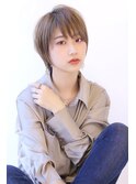 20代30代40代50代斜めバング前髪ピンクベージュマチルダボブ