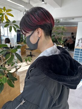 オーシャン(Ocean) ［Ocean Hair&Life 水田］メンズライク☆レッド系デザインカラー