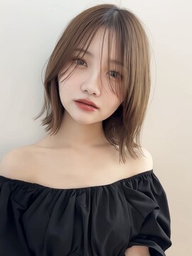 ラフ 新宿(Laff) くびれボブ×ショコラアッシュ【束感/ヘルシースタイル/新宿】