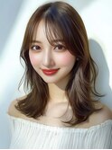 外ハネミディアム　20代　30代　レイヤー