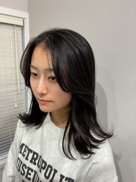 アウラヘアーサロン(aura hair salon) ブルーブラック×グレー