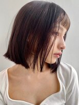 イメチェン/ホワイトブロンド/外ハネボブ/美髪/表参道/髪質改善