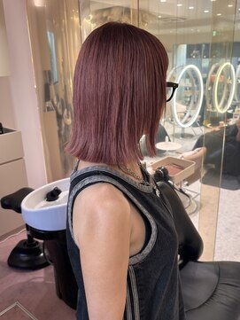 マイル 渋谷(mile) ピンクページュ×ぷつっとカット