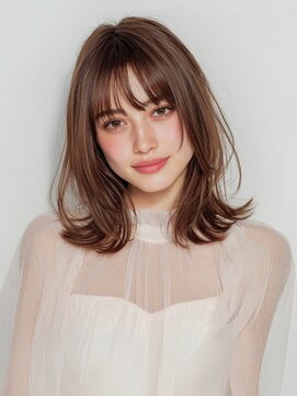 ダブル(W) ブラウン/レイヤーカット/デザインカラー/顔まわりカット