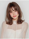 ブラウン/レイヤーカット/デザインカラー/顔まわりカット