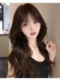韓国ヘア くびれレイヤー 顔周りカット 無重力パーマ