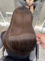 ファビ 渋谷(Fab)&nbsp;くびれヘア/暗めカラー/アプリコットオレンジ/縮毛矯正