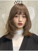 ミディアム/ロング/前髪カタログ/顔周り/10代20代30代/表参道