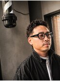 ピンパーマ×ポイントフェード襟残しスパイキー