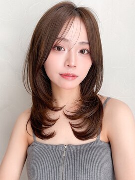 アグノス 青山(Agnos) ナチュラルカールエアリーカールダークブルー美髪斜めバング