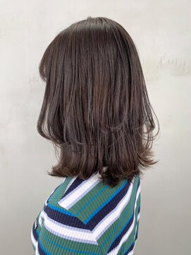 アルバム 銀座(ALBUM GINZA) ダークブラウン_ローライトスリークボブ厚めバング_ba256362