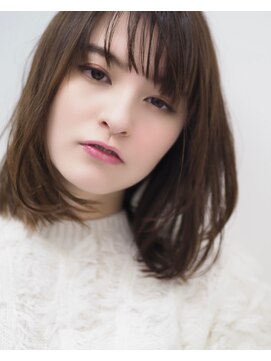 倶楽部ヘアーズ 醍醐本店(HAIR'S) シースルーバングが大人かわいい伸ばしかけボブ