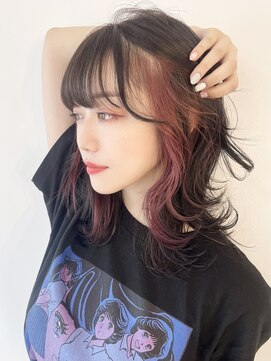 シンク オモテサンドウ(sync omotesando) ピンクヴァイオレットインナーカラー