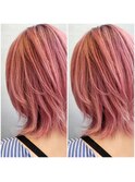 黒髪グラデヘアーオリーブグレー小顔に見せるヘアココアベージュ