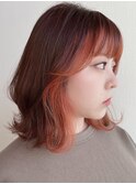 くびれボブ×フェイスフレーミング★レッドブラウン