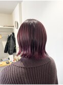 ショート【外はね・カシスレッド】